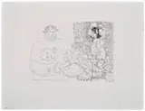 Pablo Picasso, Le Repos du Sculpteur et la Sculpture surréaliste (from La Suite Vollard), Etching on Montval paper with Vollard watermark