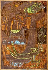 Mary Bowling, World Without Light, c. 1956, Intarsia/mosaic