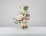 Pablo Picasso, Wood Owl, 1969, White earthenware clay, decoration in engobes engraved by boring-rod under partial brushed glaze