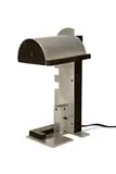 Jacques Le Chevallier, Rare table lamp, c. 1928, Aluminum, ebonite