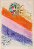 Les Champs-Elysées by Marc Chagall, 1954, Color lithograph on Arches paper, sold Oct 2013