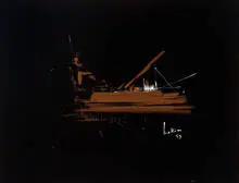 Georges Mathieu, Untitled, 1959, Metallic ink and gouache on board