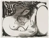 Baltasar Lobo, Untitled, 1953, Ink wash on paper