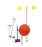 Peter Shire, Perfect Pitch and Night Studio (2), 1989, Welded steel and aluminum sculpture with anodized and two-part polyester paint
