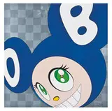 And then and then and then and then and then BLUE, YELLOW, and PINK (3) by Takashi Murakami, 1999, Offset lithograph on paper, sold Oct 2013