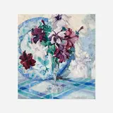 Paulette Van Roekens, Petunias, 1927, oil on canvas