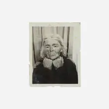 Lee Godie, Untitled (photo booth self-portrait), c. 1975, gelatin silver print