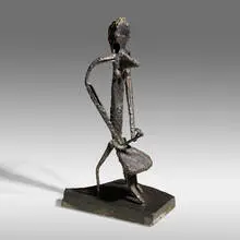 David Hare, Standing Female Figure, welded iron to base