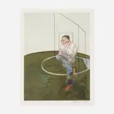 Étude pour un portrait de John Edwards (Study for a Portrait of John Edwards) by Francis Bacon, 1986, lithograph in colors on Arches, sold Nov 2021