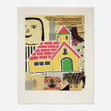 Donald Baechler, Yellow House (from the Some of My Subjects portfolio), 2001, screenprint in colors