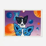 Tiffany's Universe by George Rodrigue, 1993, screenprint in colors, sold Oct 2021