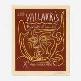 Vallauris, Peinture et Lumiere, Xᵉ Anniversaire by Pablo Picasso, 1964, linocut in colors on Arches, sold Oct 2021