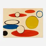 Alexander Calder, White Circles and Ellipses, 1976, lithograph in colors