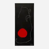 Oiseau devant le soleil by Joan Miró, 1961, lithograph in colors on black wove paper, sold Oct 2021