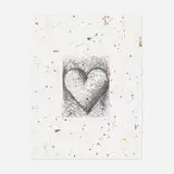 Jim Dine, The Jewish Heart, 1982, etching and drypoint on Richard de Bas Floral paper