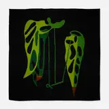 Clipping Scarf by Jonas Wood, 2017, silk and modal blend scarf, sold Oct 2021