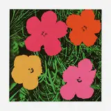 Andy Warhol, Flowers (Castelli mailer), 1964, offset lithograph in colors
