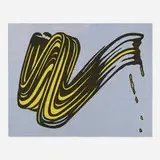 Roy Lichtenstein, Brushstroke (Castelli mailer), 1965, offset lithograph in colors