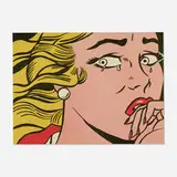Roy Lichtenstein, Crying Girl (Castelli mailer), 1963, offset lithograph in colors (mailer)