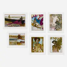 Billy Childish, Six works, c. 2013, lithograph in colors