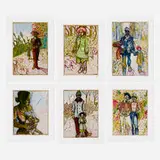 Billy Childish, Six works, c. 2013, lithograph in colors