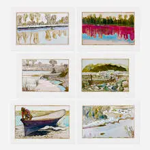 Billy Childish, Six works, lithograph in colors