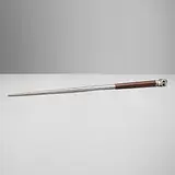 Antique, Swagger stick, c. 1917, steel, stitched leather