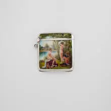Edwardian, Match safe / vesta with nude bathers