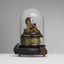 Sam Zell, Sarbox (automaton), 2006, brass, metal, molded plastic, paper