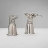 Gucci, Hound stirrup cup and stag table lighter