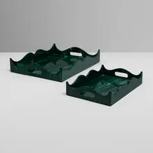Christian Dior, Serving trays, set of two, c. 1975, acrylic