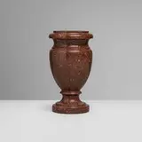 Antique, Turned egg-form porphyry vase