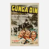 Morgan Lithographic Company, Gunga Din (RKO Radio Pictures, 1939, Style A), c. 1939, one-sheet vintage movie poster