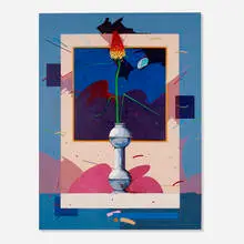 Mark McDowell, Red Hot Poker - Santa Fe, 1984, acrylic on canvas