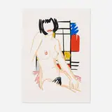 Tom Wesselmann, Monica Sitting with Mondrian, 1989, screenprint on paper