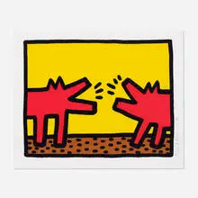 Popshop IV by Keith Haring, 1989, screenprint on paper, sold Feb 2015