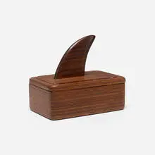 Gary Smith, H.C. Westerman Memorial Box, 1982, rosewood, ash plywood, lacquered wood, glass