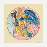 Frank Stella, Egyplosis (from Imaginary Places II), 1996, color etching with relief on paper