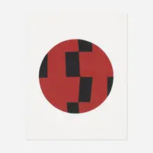 Untitled by Leon Polk Smith, 1949, collage on paper, sold Feb 2015