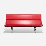 Charles and Ray Eames, Sofa Compact, 1954, vinyl, chrome-plated steel, enameled steel