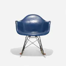 Charles and Ray Eames, RAR, 1950, molded fiberglass with rope edge, birch, zinc-plated steel