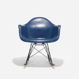RAR by Charles and Ray Eames, 1950, molded fiberglass with rope edge, birch, zinc-plated steel, sold Feb 2015