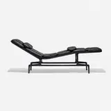 Charles and Ray Eames, Billy Wilder chaise, 1968, leather, enameled aluminum, plastic
