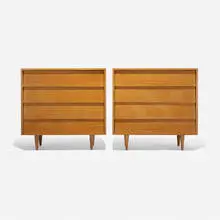 cabinets, pair by Florence Knoll, 1948, maple, sold Feb 2015