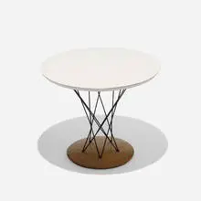 childs table, model 87 by Isamu Noguchi, 1953, laminate, enameled steel, birch, sold Feb 2015