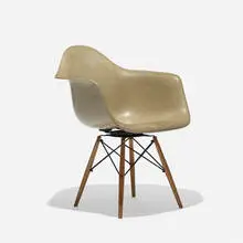 Charles and Ray Eames, PAW, 1950, molded fiberglass with rope edge, beech, enameled steel