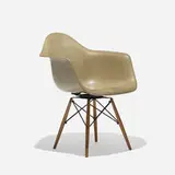 PAW by Charles and Ray Eames, 1950, molded fiberglass with rope edge, beech, enameled steel, sold Feb 2015