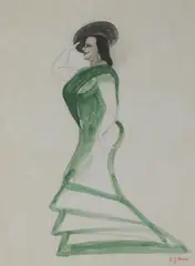 Untitled by Edward Burra, ink and watercolour 63 x 43cm Provenance: The Artist's Estate Sale, sold Oct 2019