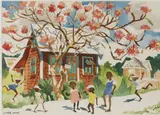 Clare White, Untitled, pencil and watercolour 36 x 48cm .