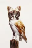 Nancy Fouts, Untitled, 1945-2019) OWL WITH BUTTERFLY C-type print in colours